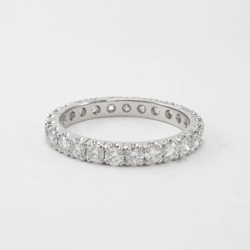 White Gold Claw Set Eternity Diamond Ring