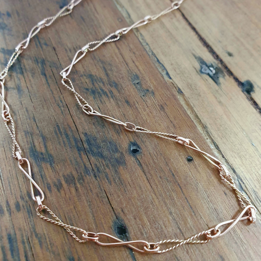 Rose Gold Infinity Link Handmade Chain