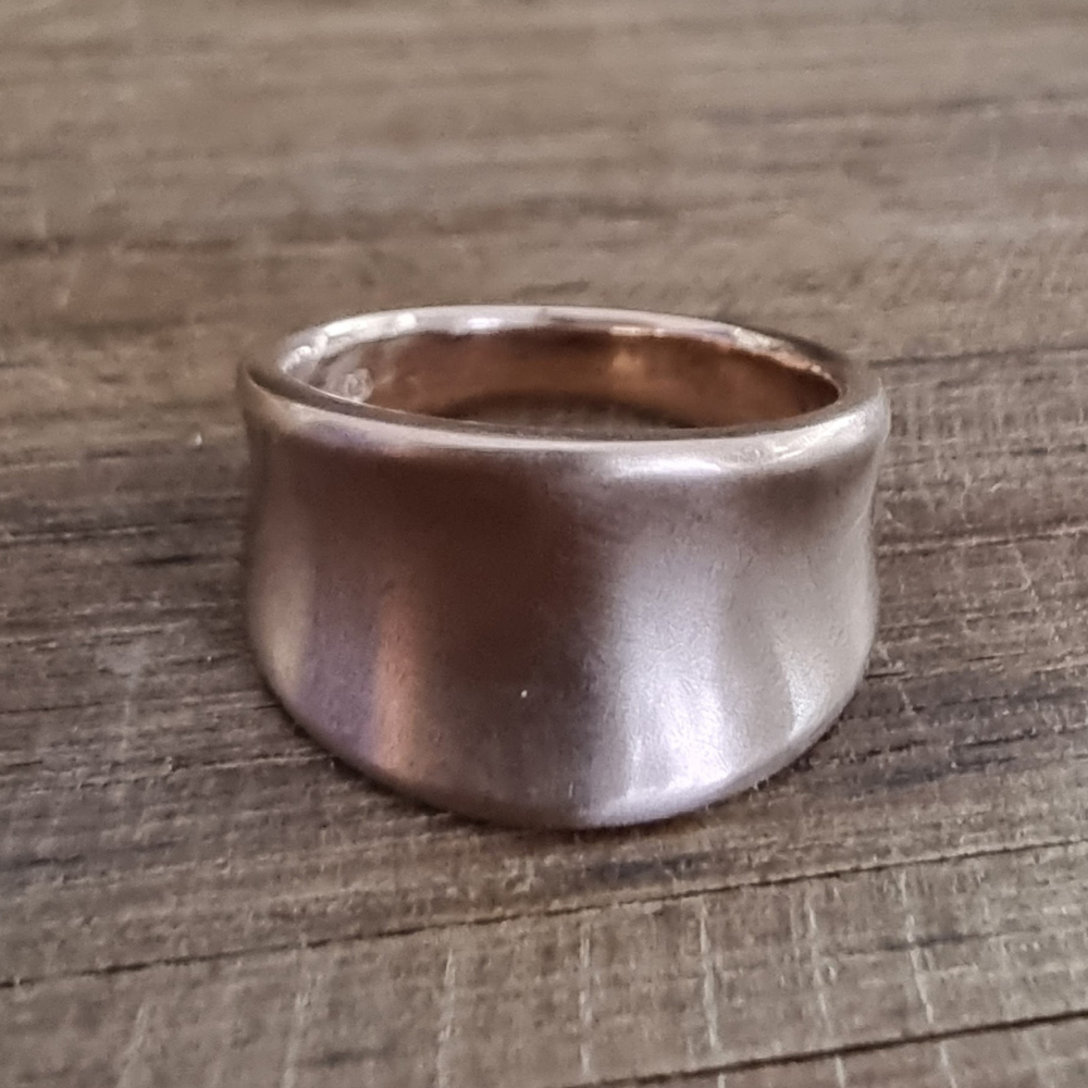 9ct Rose Pink Gold Concave Ring