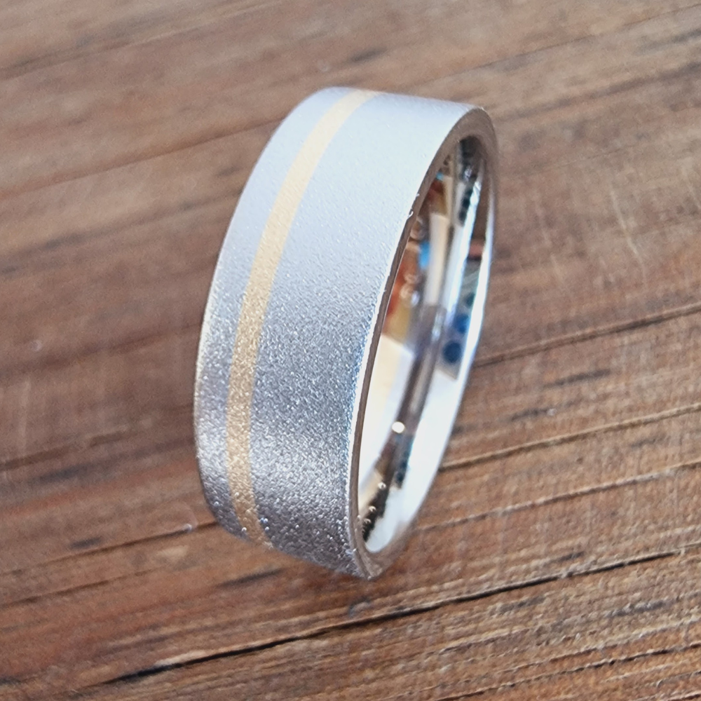 Platinum and 18ct Yellow Gold Two Toned Wedding Ring