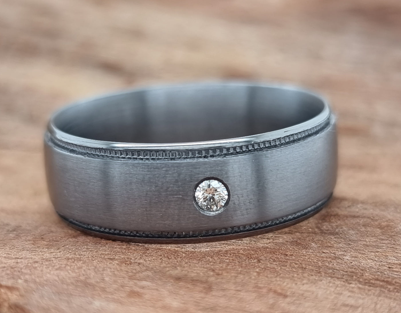 Tantalum and Diamond Ring