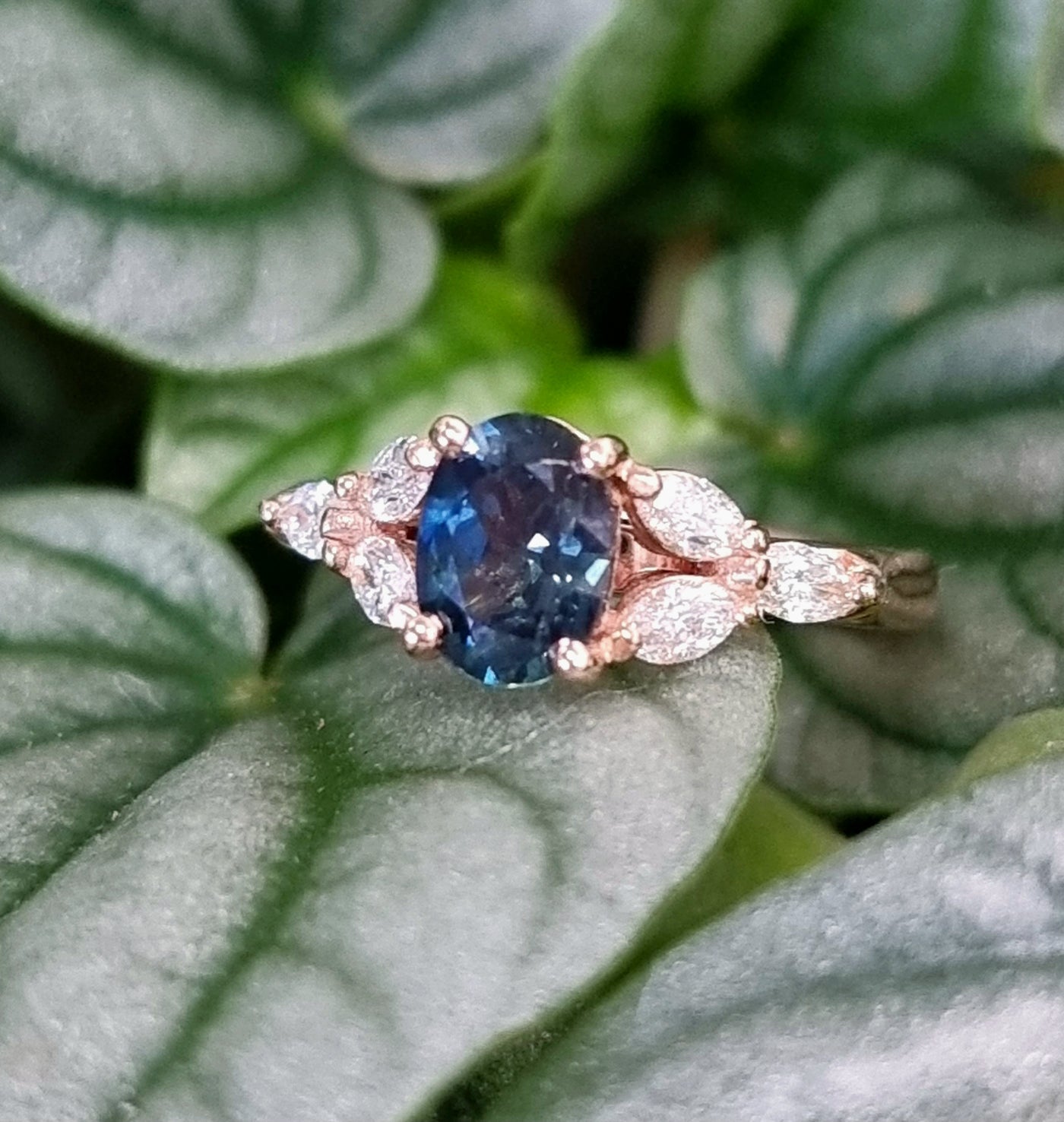 18ct Yellow Gold Sapphire and Diamond Ring
