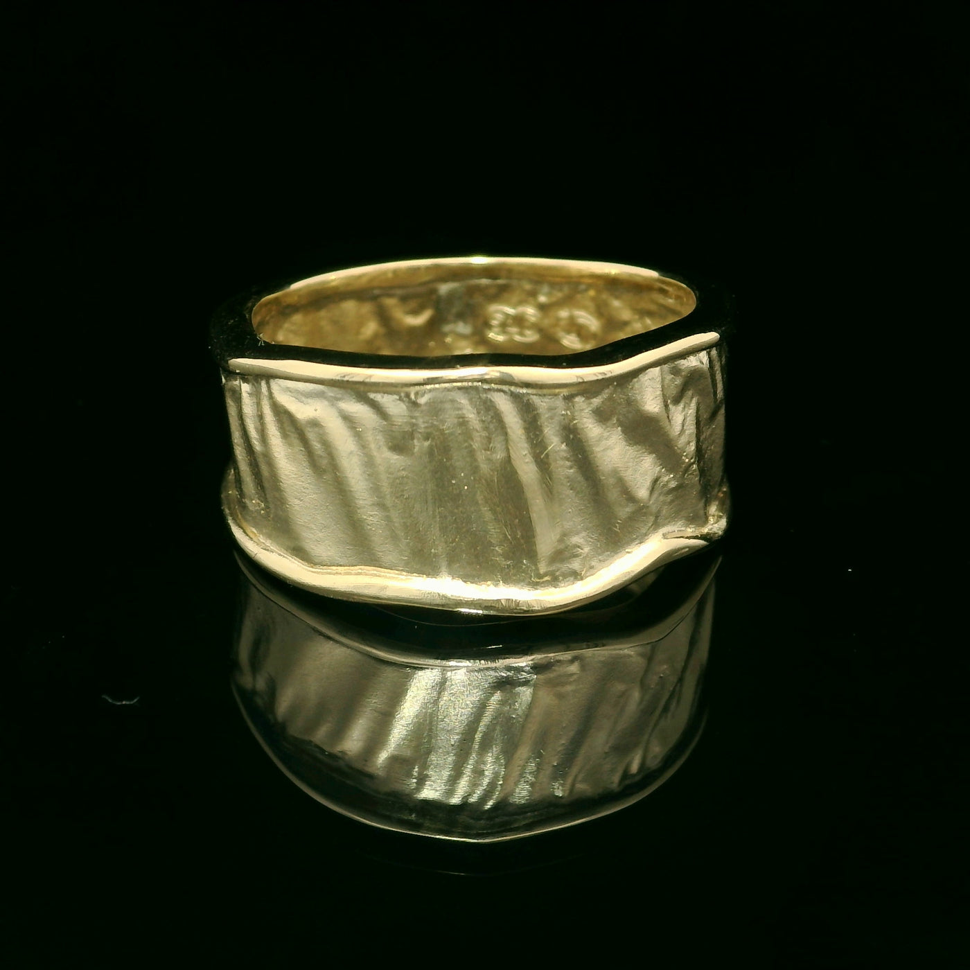 9ct Yellow Gold Reticulated Ring