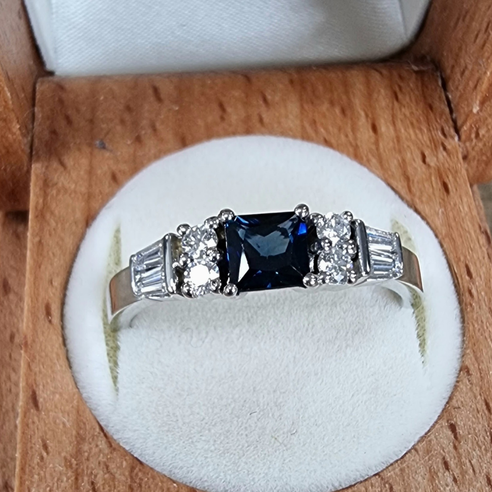 Sapphire and Diamond Ring