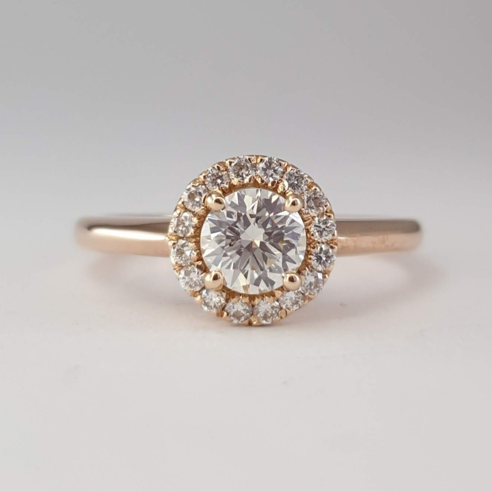 Yellow Gold Diamond Cluster Ring