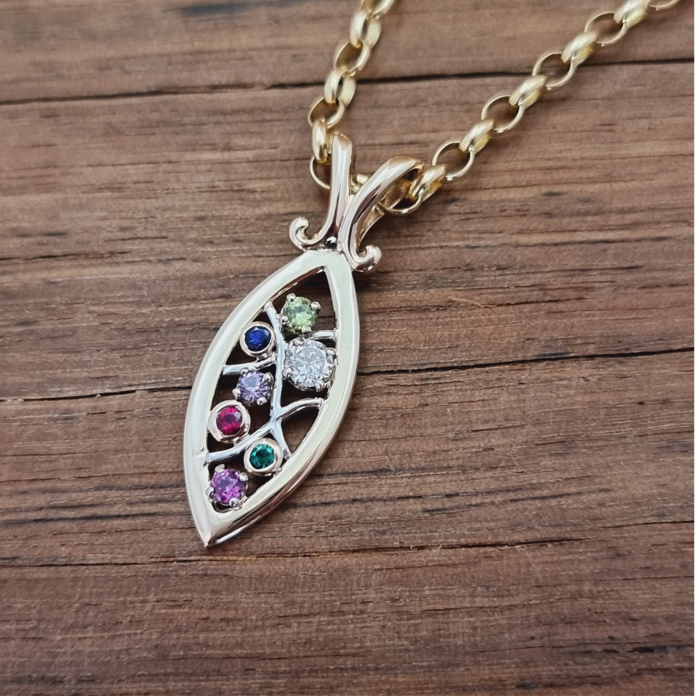 Coloured Gemstone Pendant