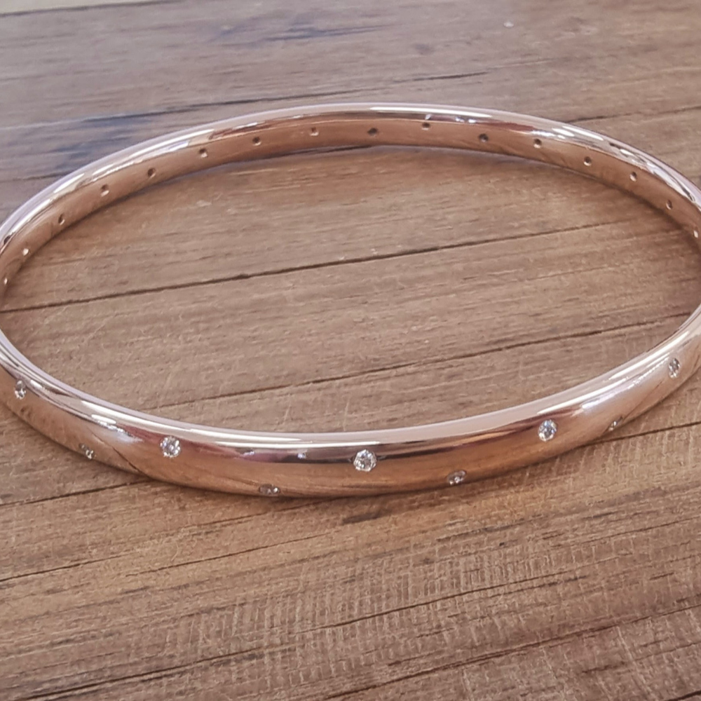 Rose Gold Diamond Bangle