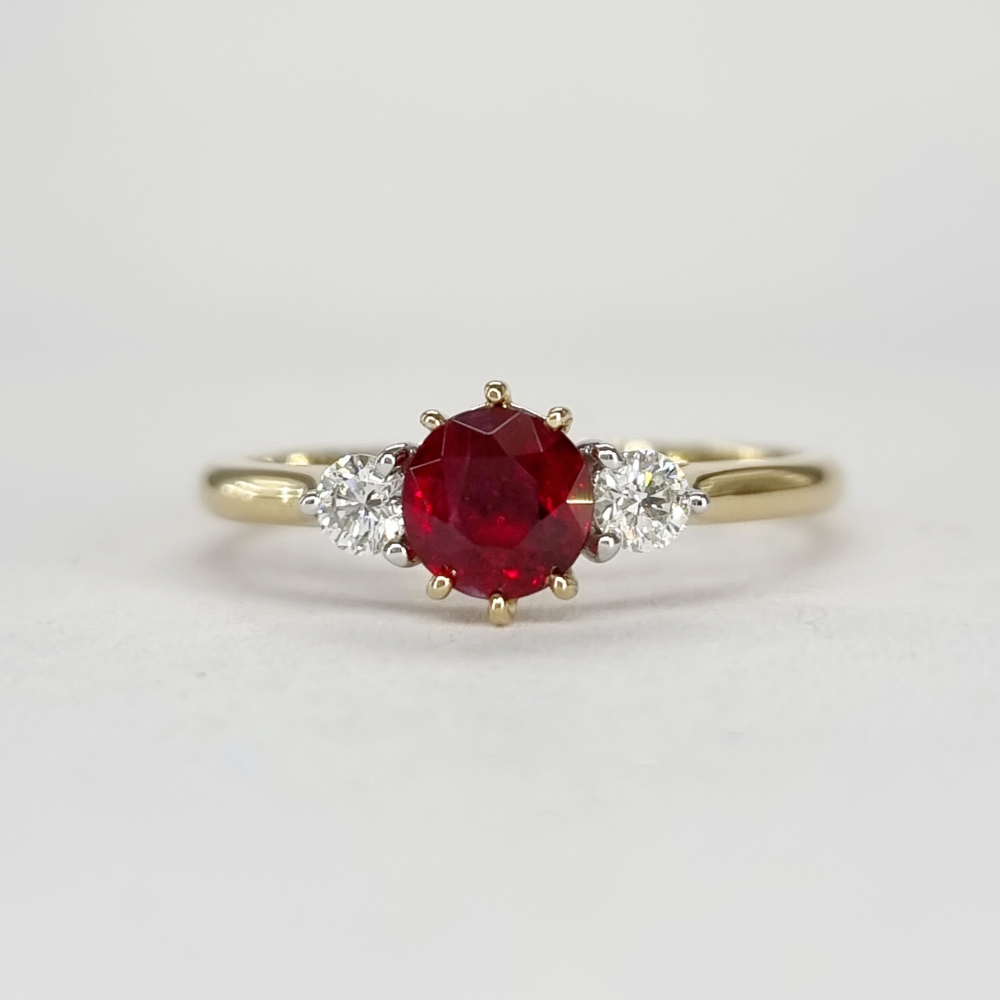 Ruby and Diamond Trilogy Ring